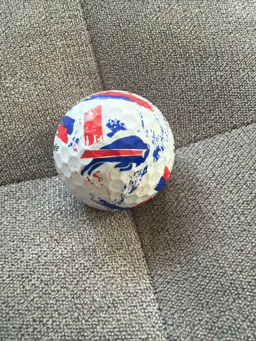 TaylorMade White Red and Blue Buffalo Bills Logo Golf Ball